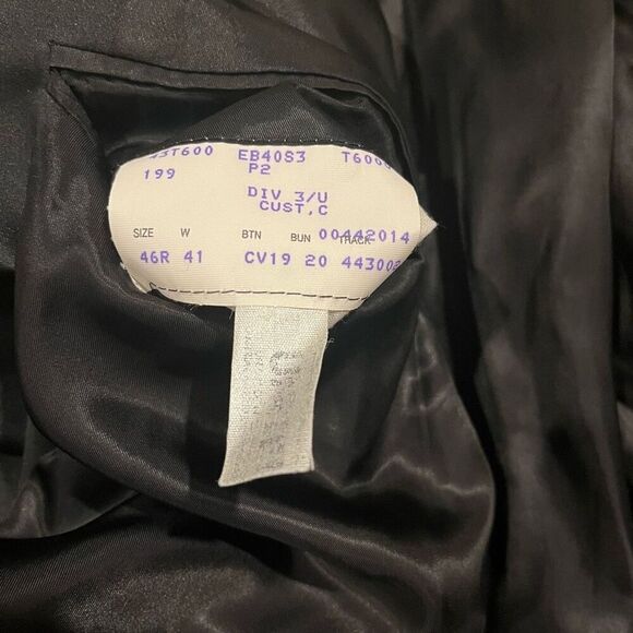 Today’s Man Super 100s Pure Wool Black Tuxedo Jacket Men’s 46R - Picture 5 of 5